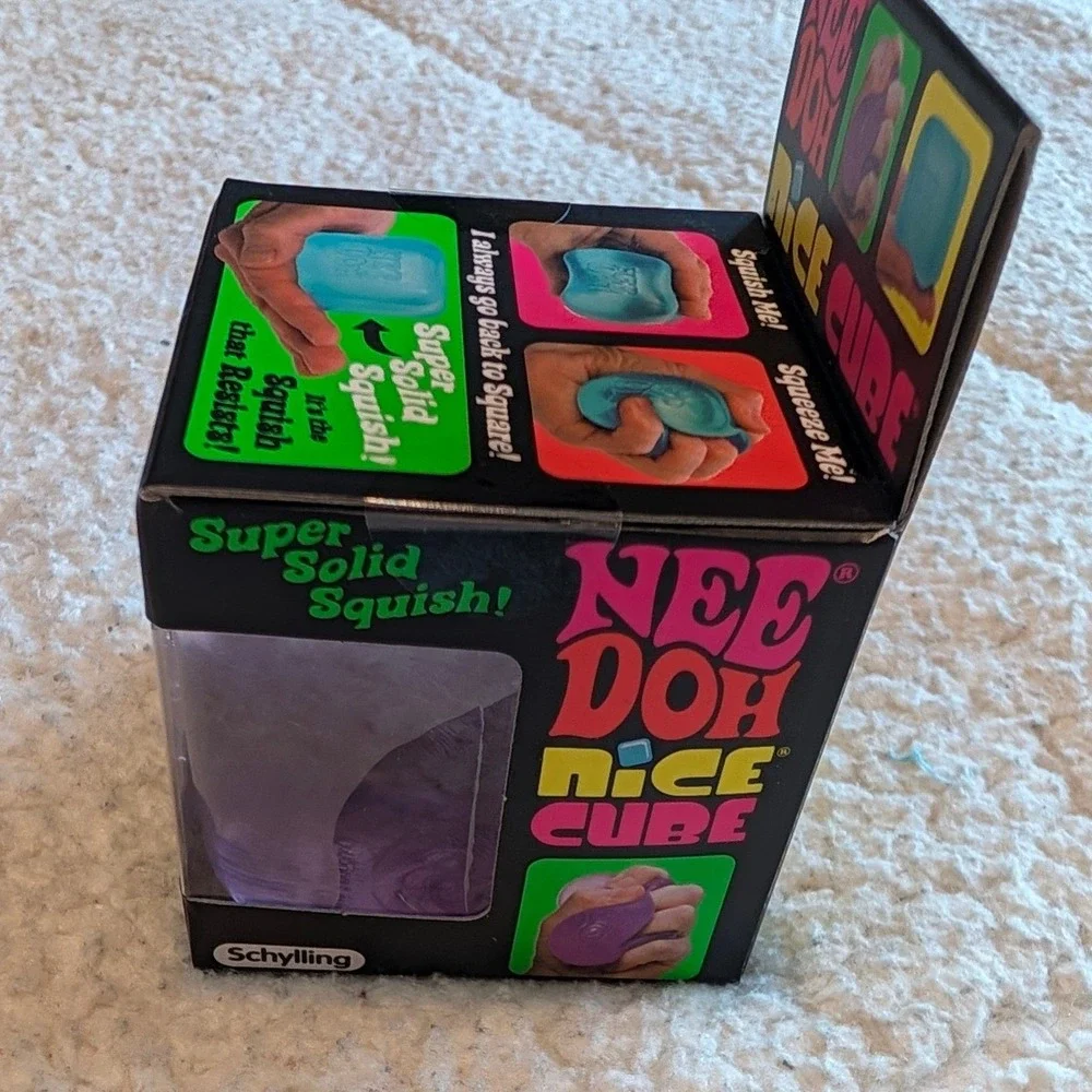 Schylling NeeDoh Nice Cube Kids OS Purple New Sensory Fidget Stress Toy
